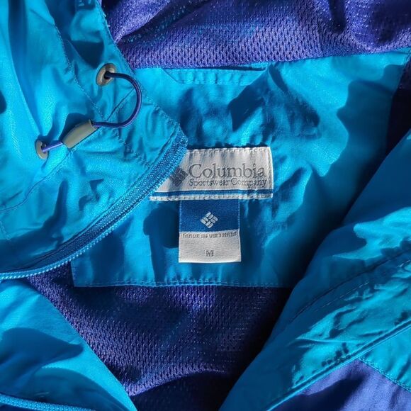 Columbia hooded waterproof windbreaker size s blue navy omnishield - Picture 6 of 12